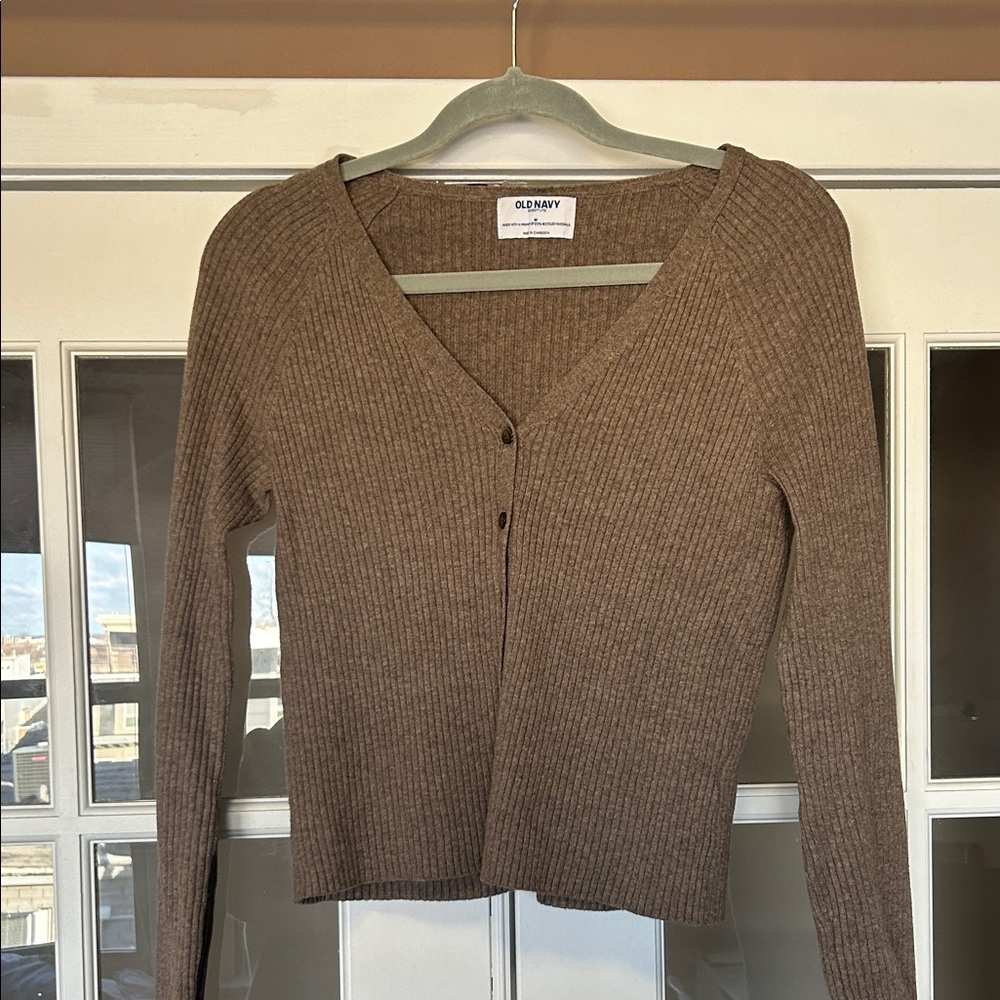 Old Navy Women's Ribbed Cardigan - Brown